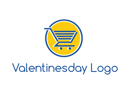 round retail logo showing a shopping cart