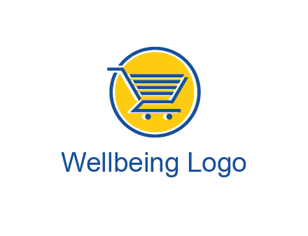 round retail logo showing a shopping cart