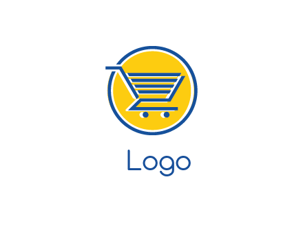 round retail logo showing a shopping cart