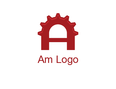 gear incorporate with letter A logo
