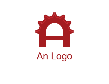 gear incorporate with letter A logo