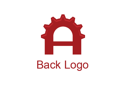 gear incorporate with letter A logo