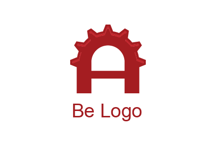 gear incorporate with letter A logo