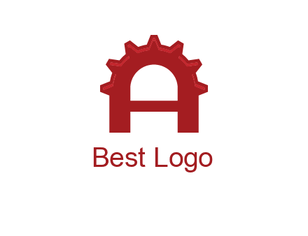 gear incorporate with letter A logo
