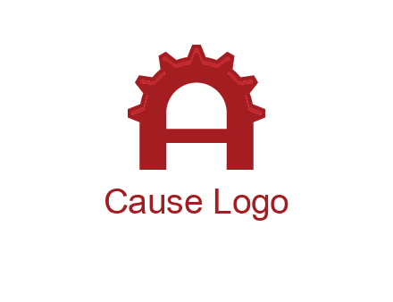 gear incorporate with letter A logo