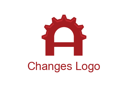 gear incorporate with letter A logo