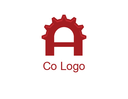 gear incorporate with letter A logo