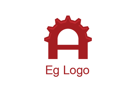 gear incorporate with letter A logo