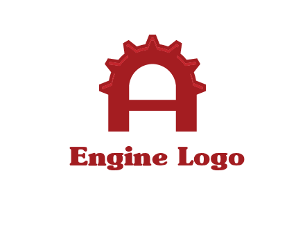 gear incorporate with letter A logo