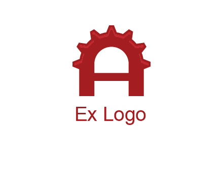 gear incorporate with letter A logo
