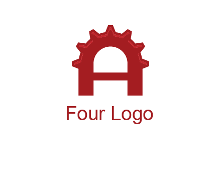 gear incorporate with letter A logo