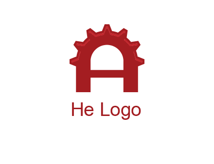 gear incorporate with letter A logo