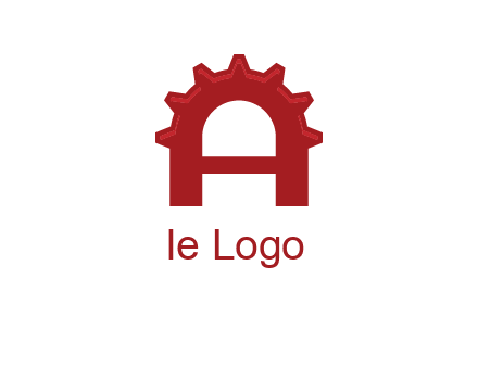 gear incorporate with letter A logo