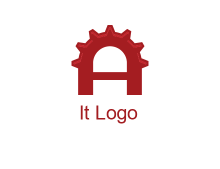 gear incorporate with letter A logo