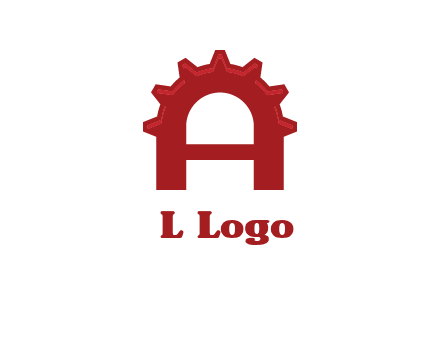 gear incorporate with letter A logo