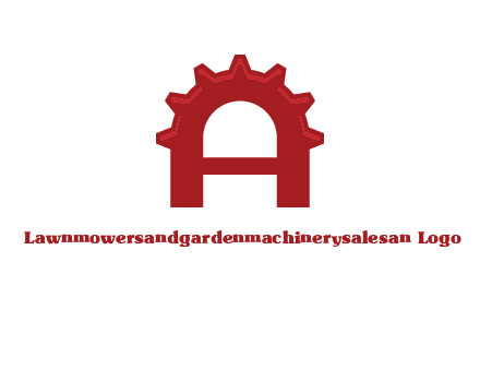 gear incorporate with letter A logo