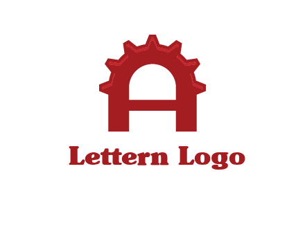 gear incorporate with letter A logo