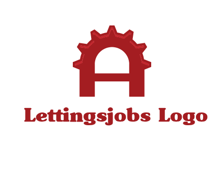 gear incorporate with letter A logo