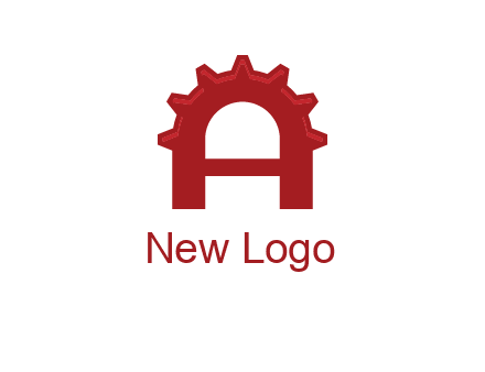 gear incorporate with letter A logo