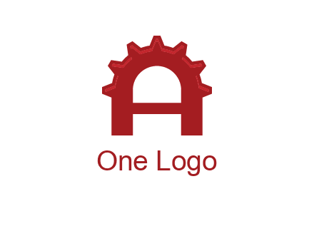gear incorporate with letter A logo
