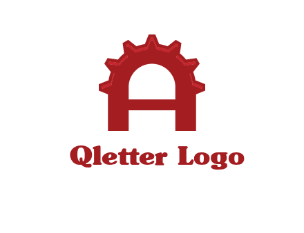 gear incorporate with letter A logo