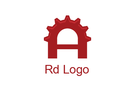 gear incorporate with letter A logo