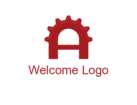 gear incorporate with letter A logo
