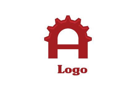 gear incorporate with letter A logo