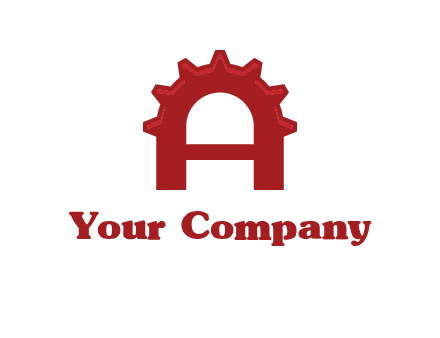 gear incorporate with letter A logo
