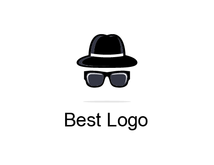 sunglasses and hat logo