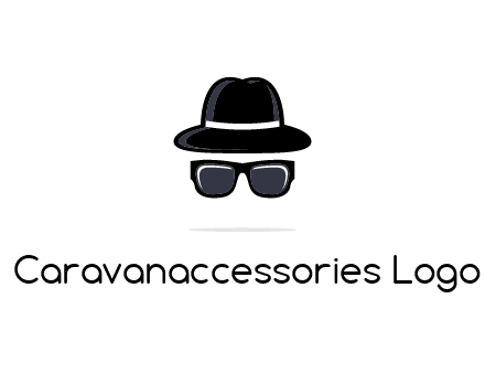 sunglasses and hat logo