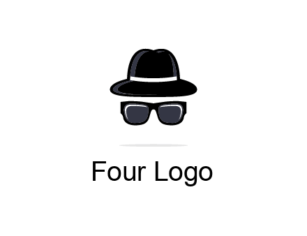 sunglasses and hat logo