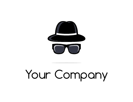 sunglasses and hat logo