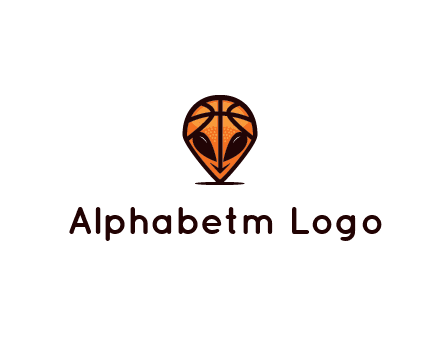 alien with a basketball head logo