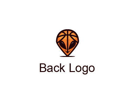 alien with a basketball head logo