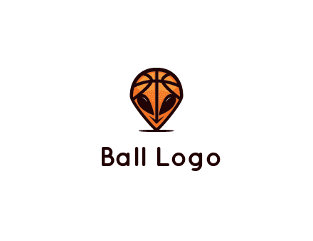 alien with a basketball head logo