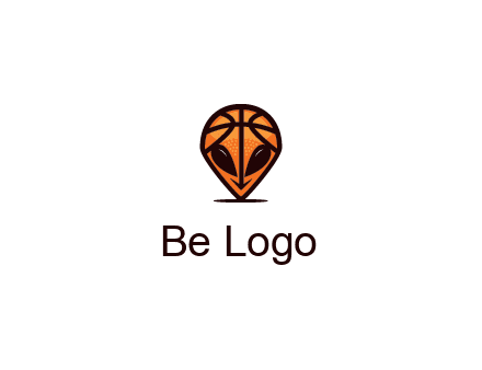 alien with a basketball head logo
