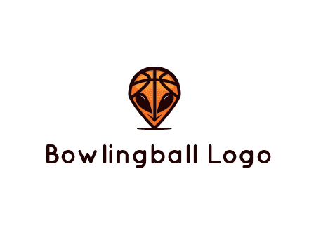 alien with a basketball head logo