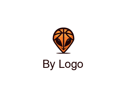 alien with a basketball head logo