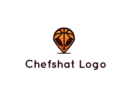 alien with a basketball head logo
