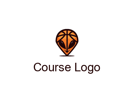 alien with a basketball head logo