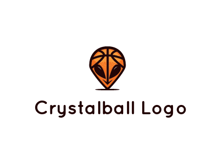 alien with a basketball head logo