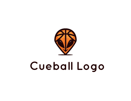 alien with a basketball head logo