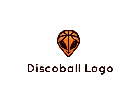 alien with a basketball head logo