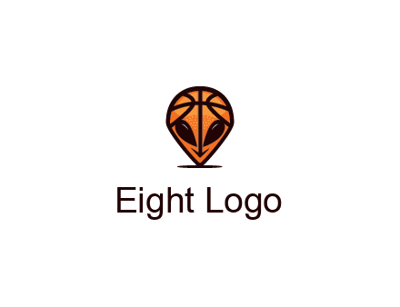 alien with a basketball head logo