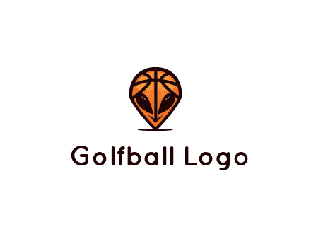 alien with a basketball head logo