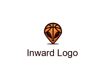alien with a basketball head logo