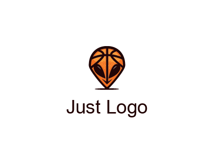 alien with a basketball head logo