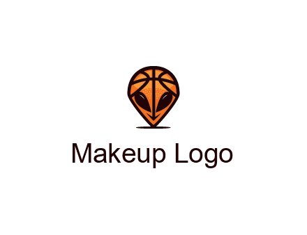 alien with a basketball head logo