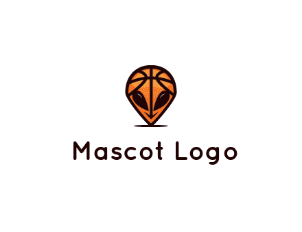 alien with a basketball head logo